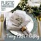 Trendables Fancy Plastic Wedding Dinnerware Set – Gold Disposable Forks Spoons Knives, 10” Charger Plates & 8” Dessert Plates – Elegant Reception, Holiday, Banquet & Special Event Supplies